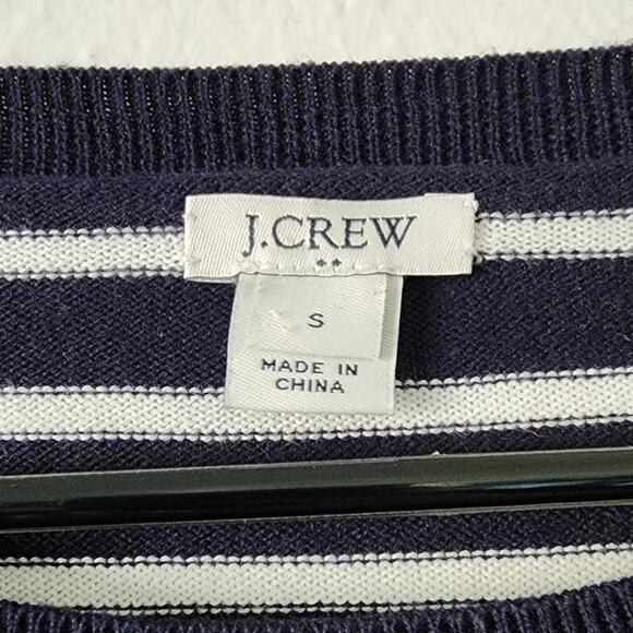 J. Crew Tie Bell Sleeve Sweater Striped Knit Pullover Crewneck - Picture 6 of 8